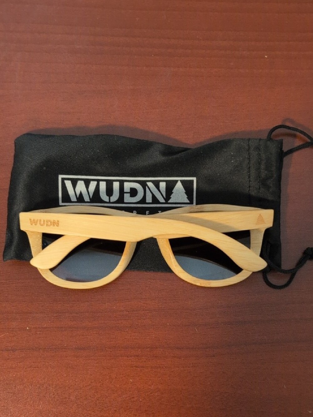 Bamboo Frame Sunglasses in Natural Wood - Picture 2 of 3